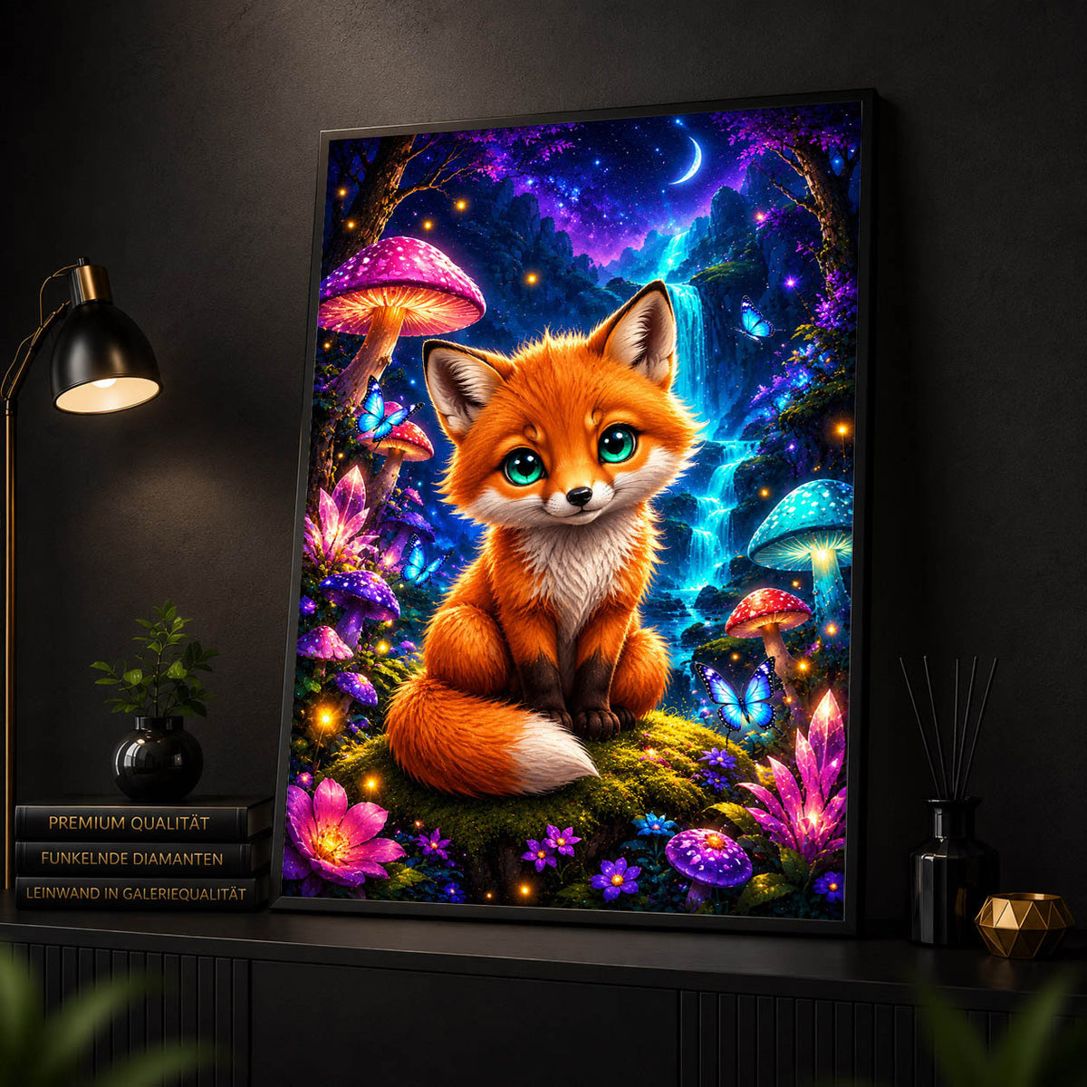 Diamond Painting - Fuchs im Pilzwald