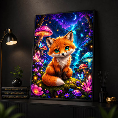 Diamond Painting - Fuchs im Pilzwald