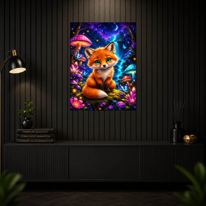 Diamond Painting - Fuchs im Pilzwald