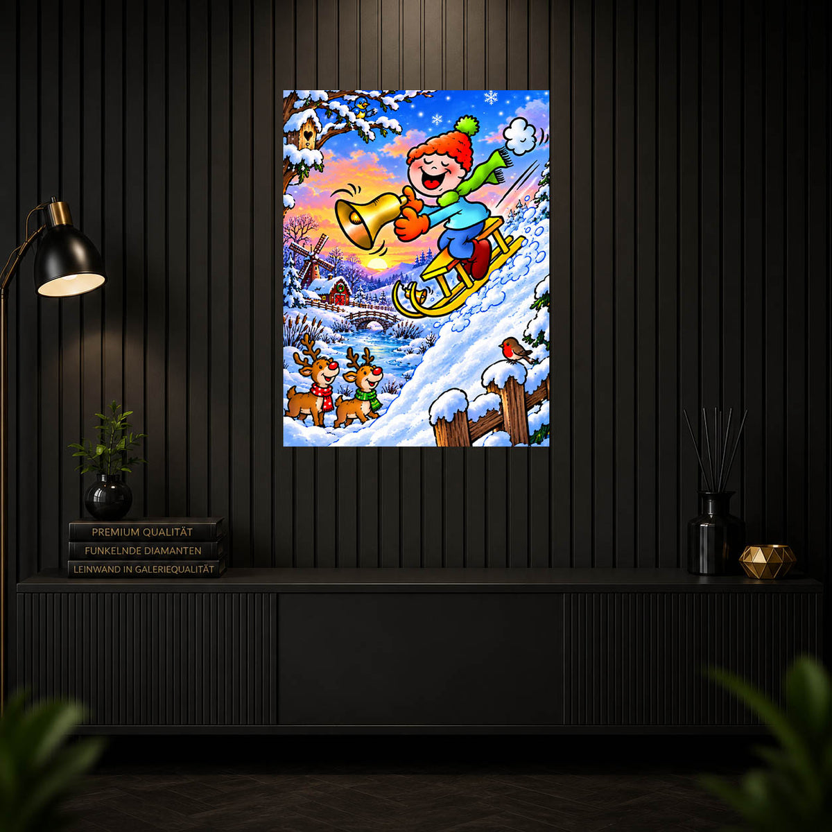 Diamond Painting  – Rasante Schlittenfahrt