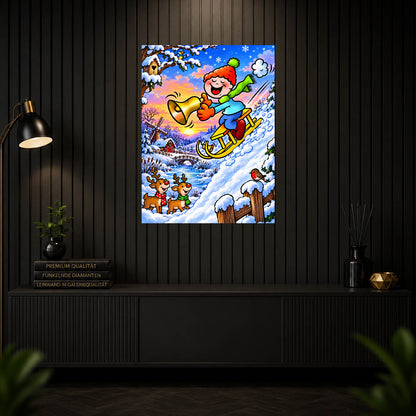 Diamond Painting  – Rasante Schlittenfahrt