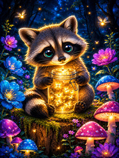 Diamond Painting - Waschbär Glenn