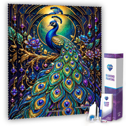 Diamond Painting - Majestätischer Pfau