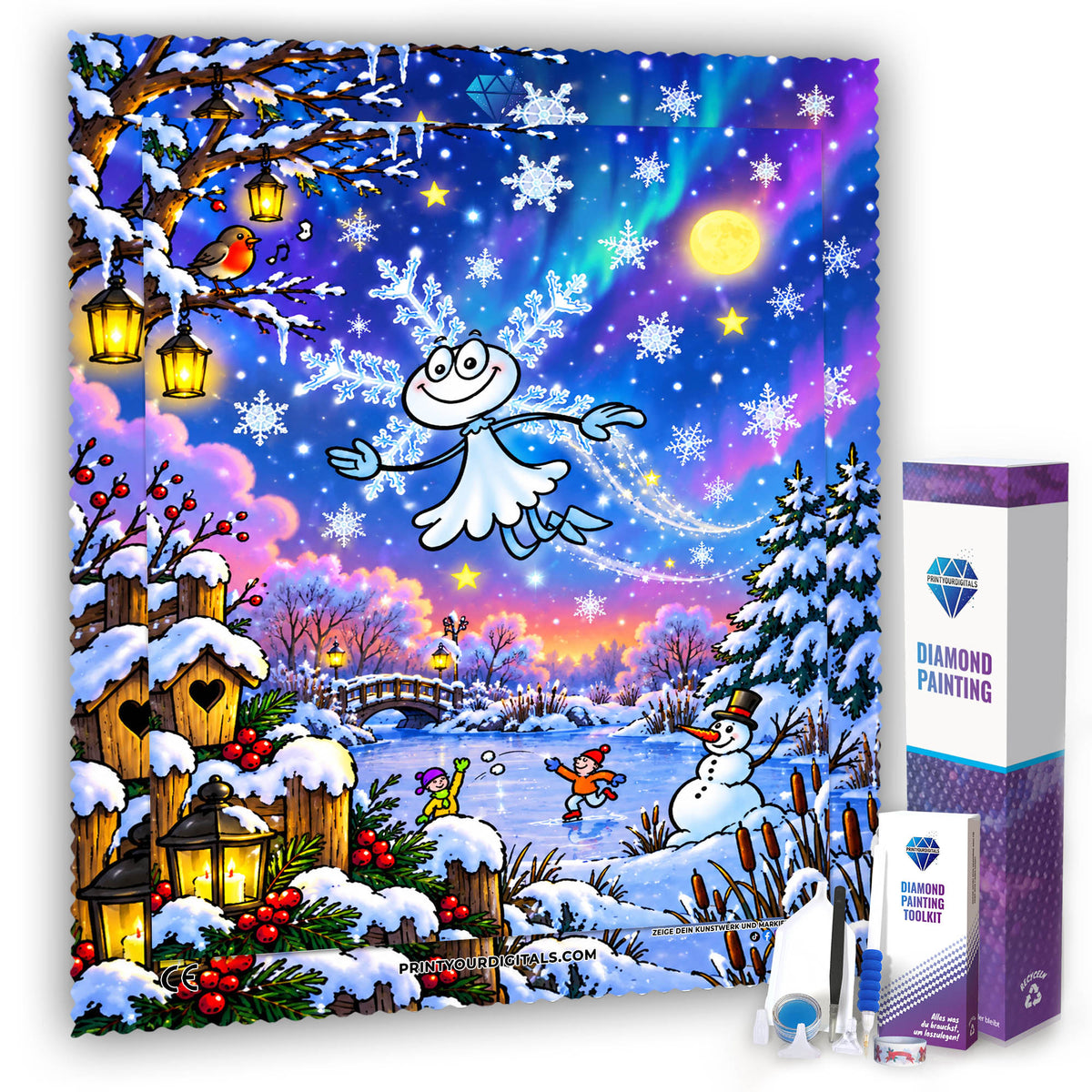 Diamond Painting - Tanz der Schneeflocke