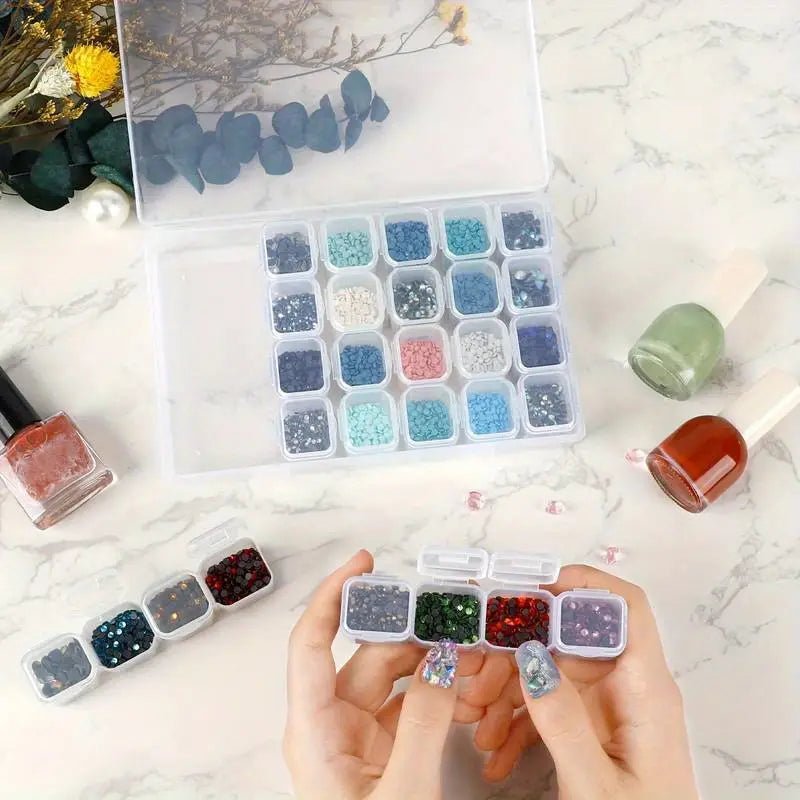 28-teilige Aufbewahrungsbox für Diamond Painting & Bastelzubehör – Stapelbar, Leicht & Tragbar