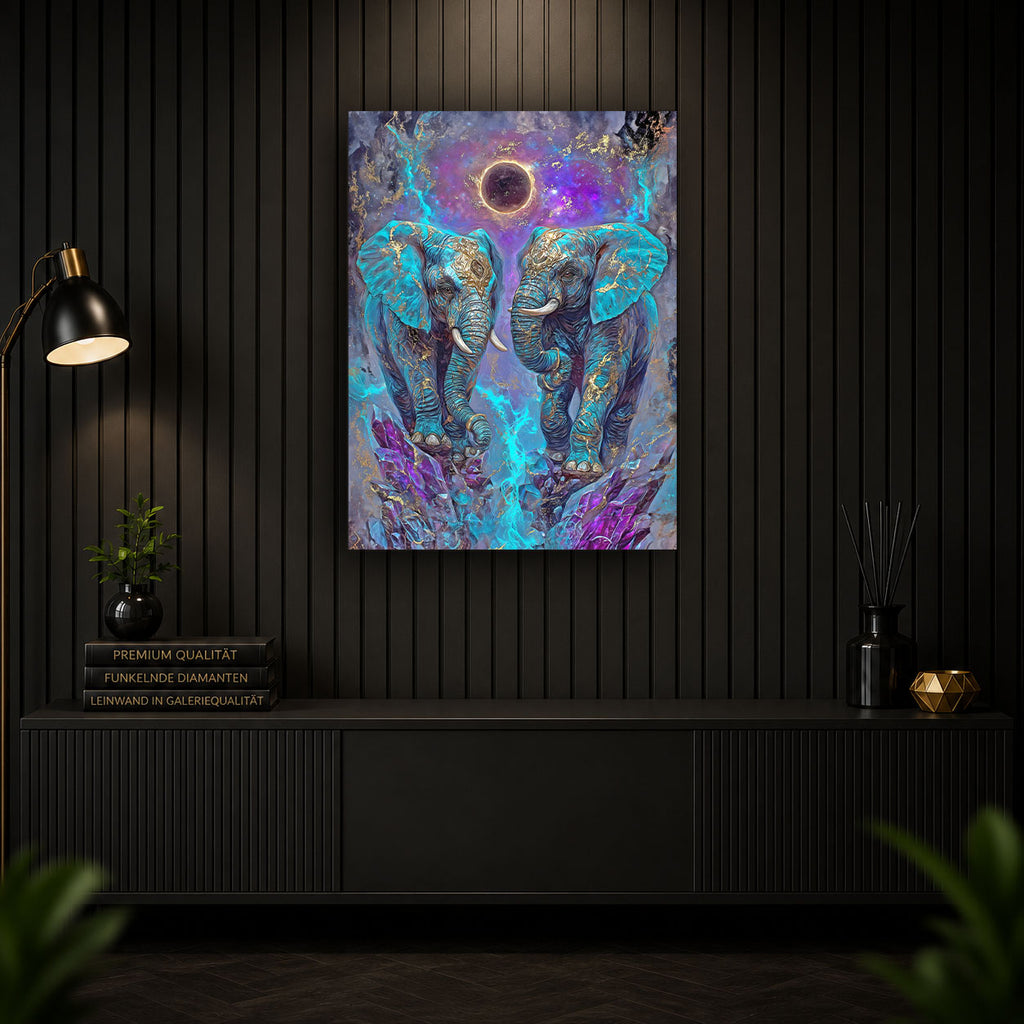 Diamond Painting – Kosmische Elefanten