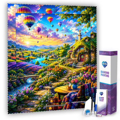 Diamond Painting - Bunte Ballonreise