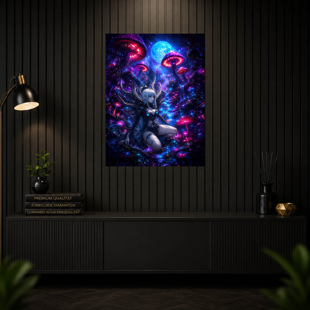 Diamond Painting - Farul im Mondscheinpilzwald