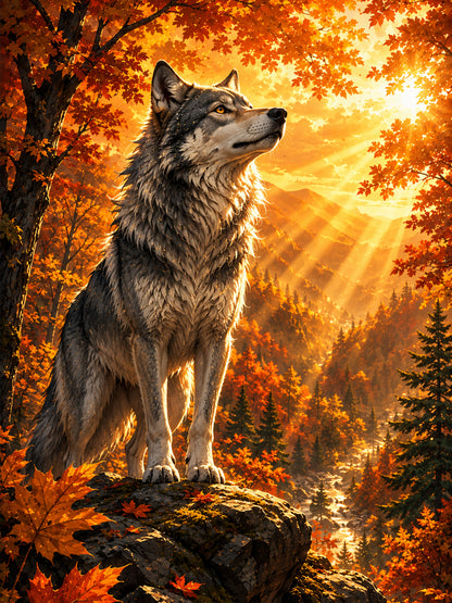 Diamond Painting - Wächter des goldenen Herbstes