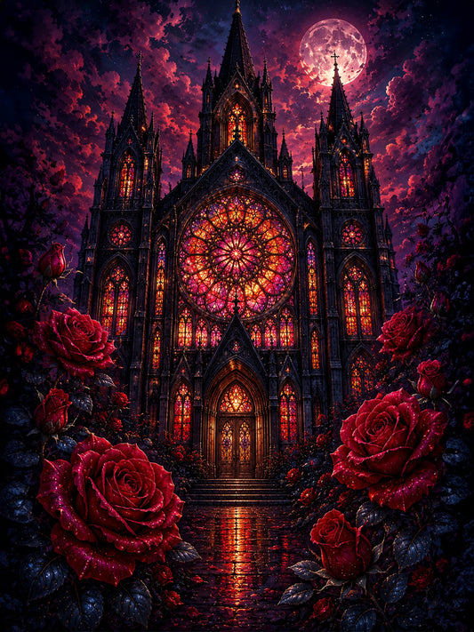 Diamond Painting - Kathedrale der Blutrosen