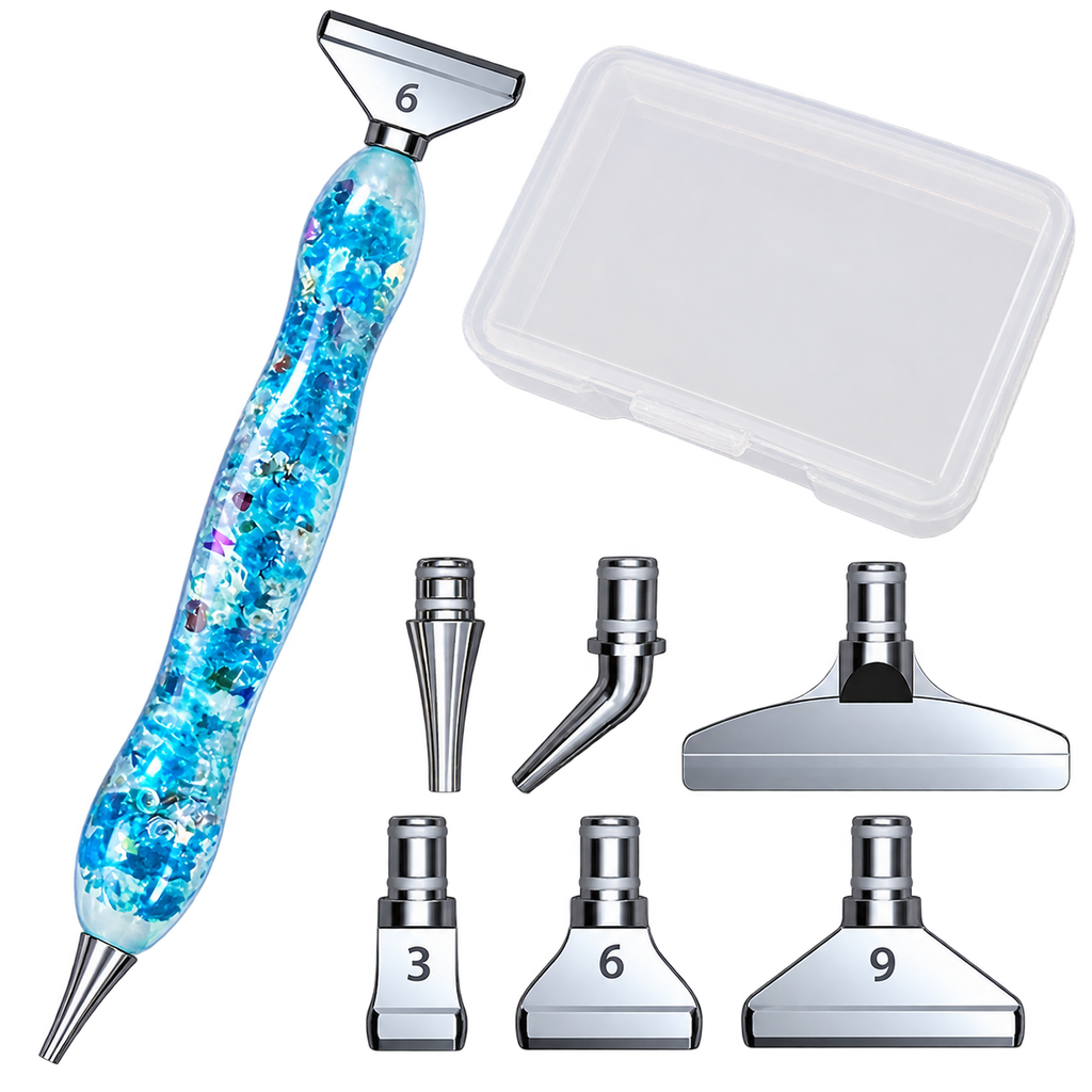 Diamond Painting Stift - Blue Glitter Crystal