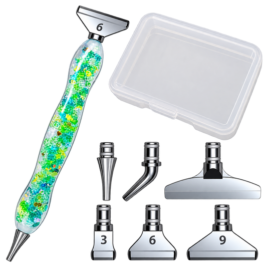 Diamond Painting Stift - Green Glitter Crystal