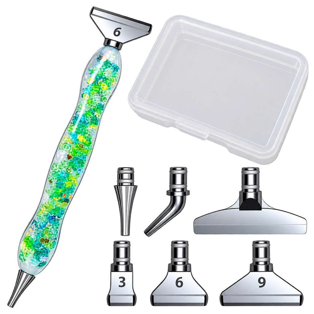 Diamond Painting Stift - Green Glitter Crystal