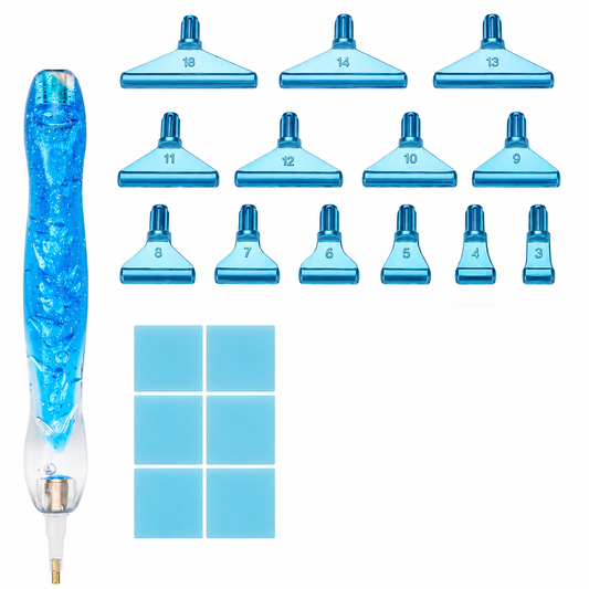 Diamond Painting Stift - Blaues Glitzer