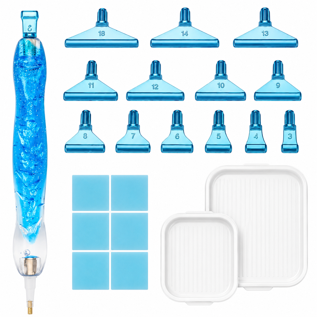 Diamond Painting Stift - Blaues Glitzer