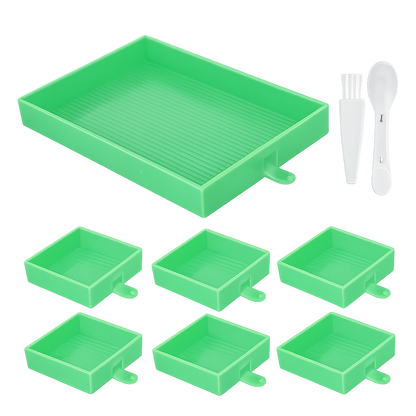 Diamantmalerei 9-teiliges Set Flip-Diamanttablett