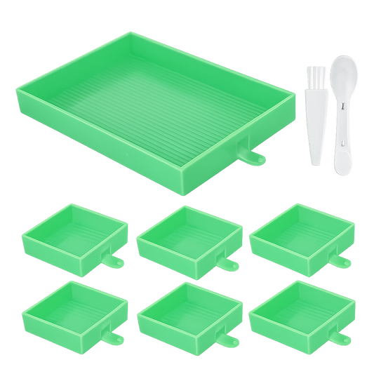 Diamantmalerei 9-teiliges Set Flip-Diamanttablett