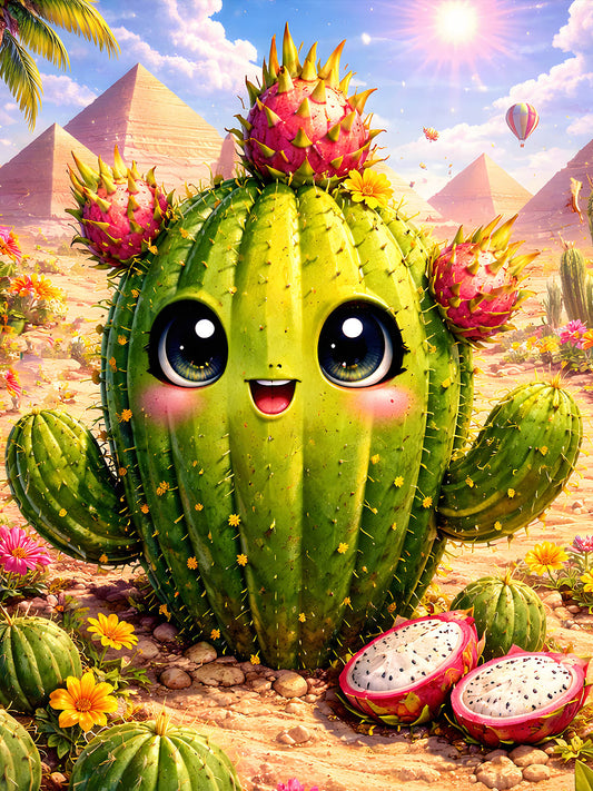 Diamond Painting - Drachenfrucht Kaktus
