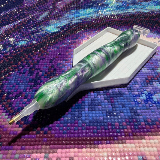 Diamond Painting Stift - Marmor Grün-Lila
