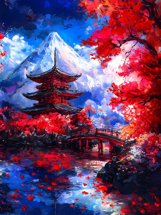 Diamond Painting – Japanischer Tempel