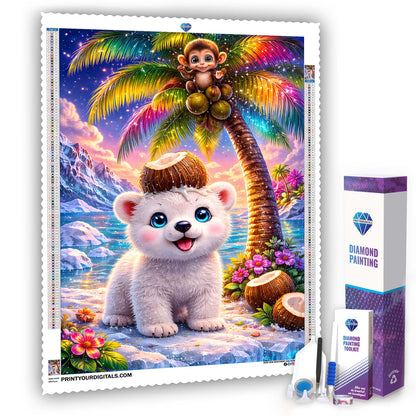 Diamond Painting – Kokos der Eisbär