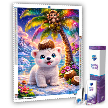 Diamond Painting – Kokos der Eisbär