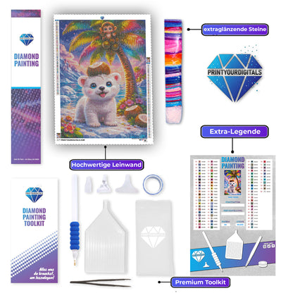 Diamond Painting – Kokos der Eisbär