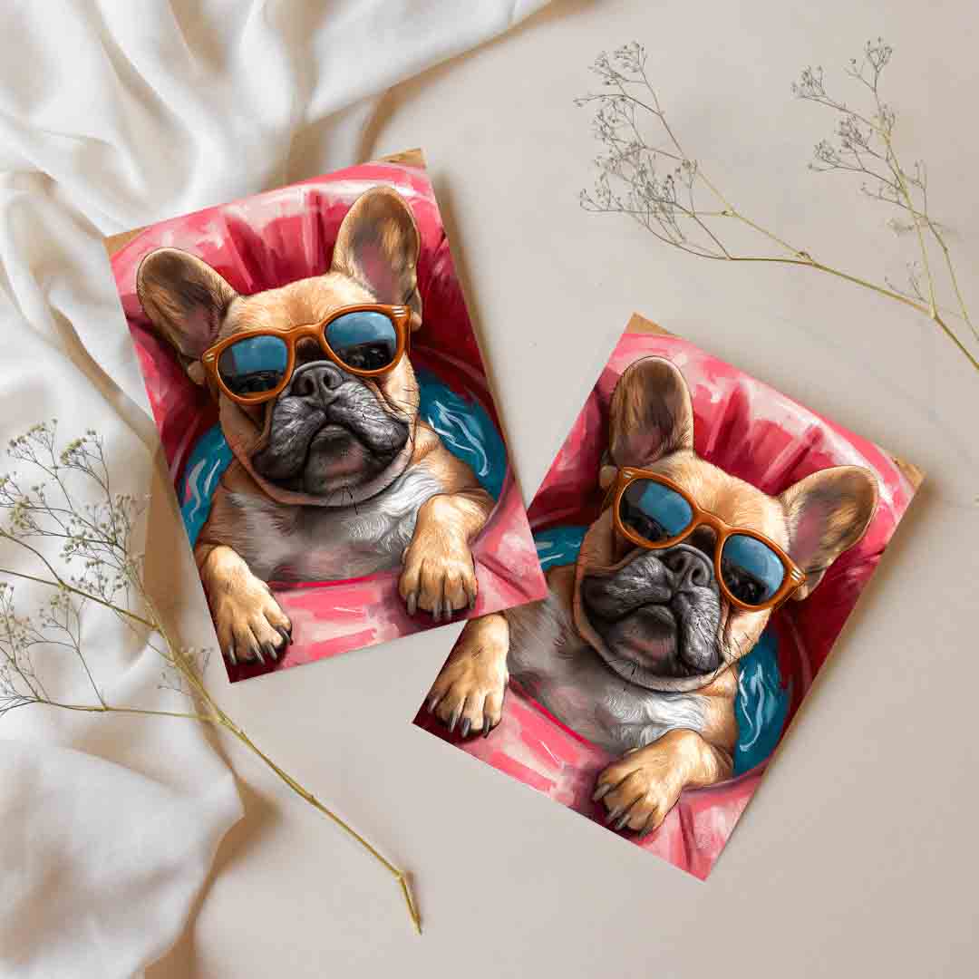 Sticker – Mops im Rettungsring