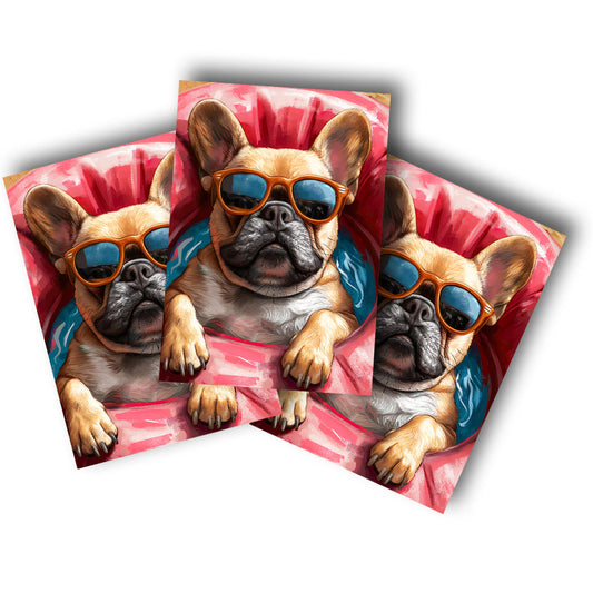 Sticker – Mops im Rettungsring