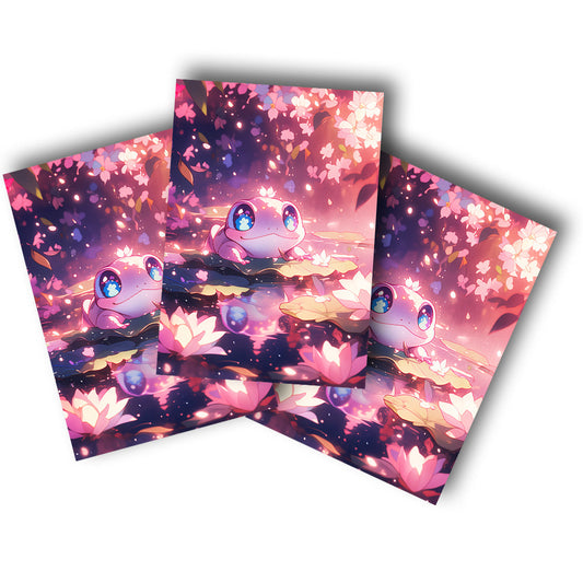 Sticker – Rosa Blütenfrosch