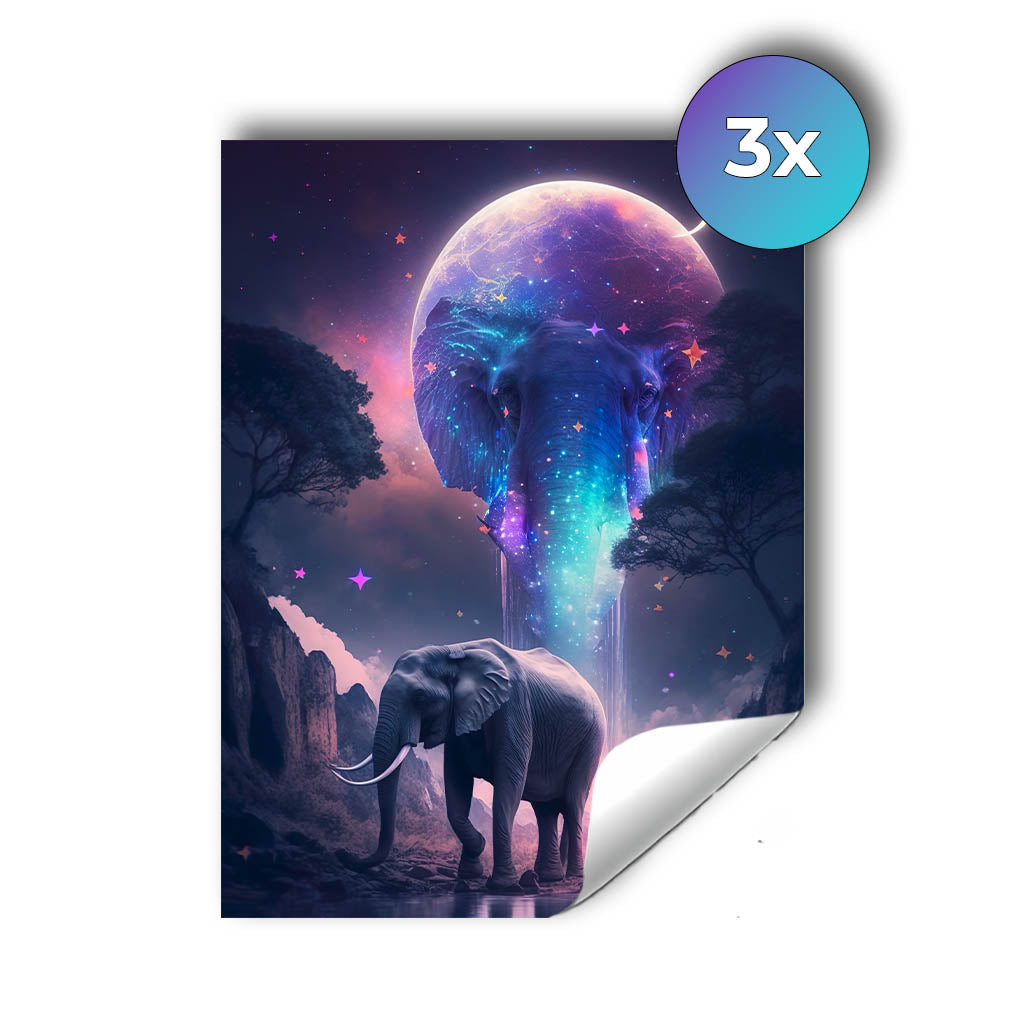 Sticker – Elefantenmondlicht