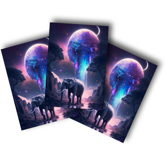 Sticker – Elefantenmondlicht