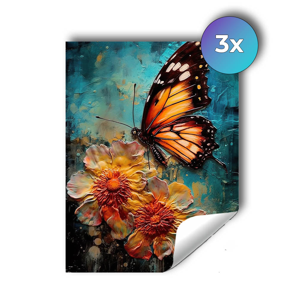 Sticker – Blumenschmetterling