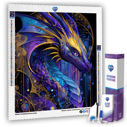 Diamond Painting - Saphirdrache der Nacht