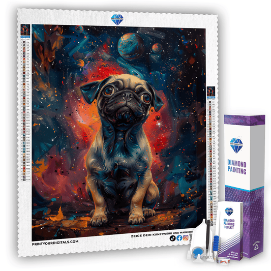 Diamond Painting - Mops im All