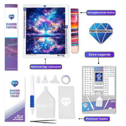 Diamond Painting - Lichtbaum der Galaxie