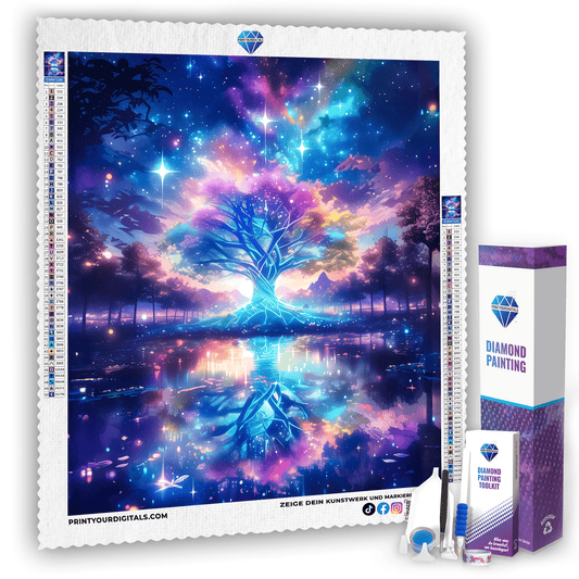 Diamond Painting - Lichtbaum der Galaxie