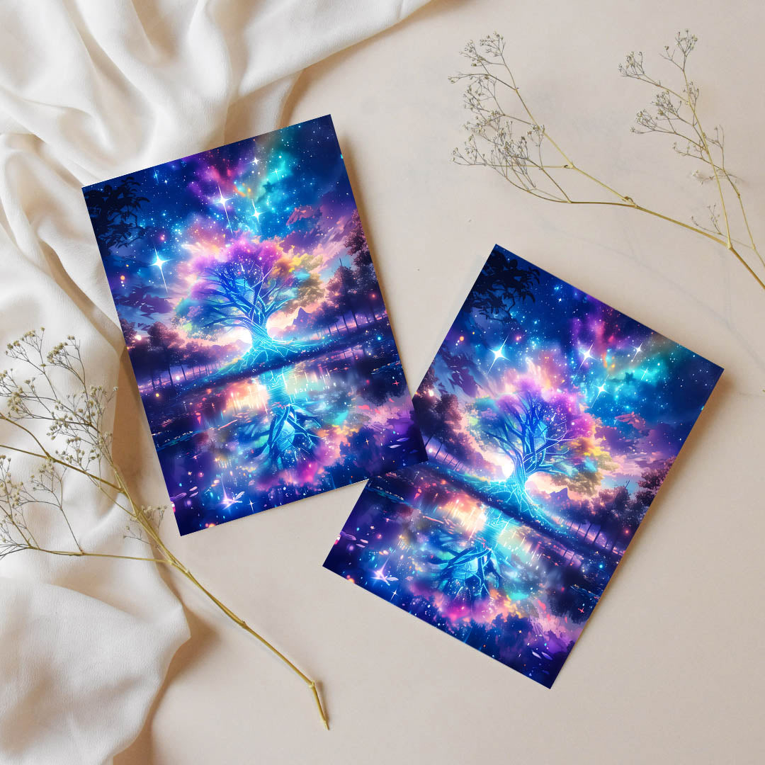 Sticker – Lichtbaum der Galaxie