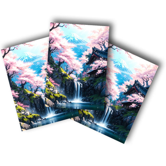 Sticker – Frühling am Wasserfall