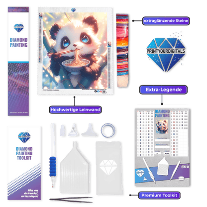 Diamond Painting - Glücks-Panda