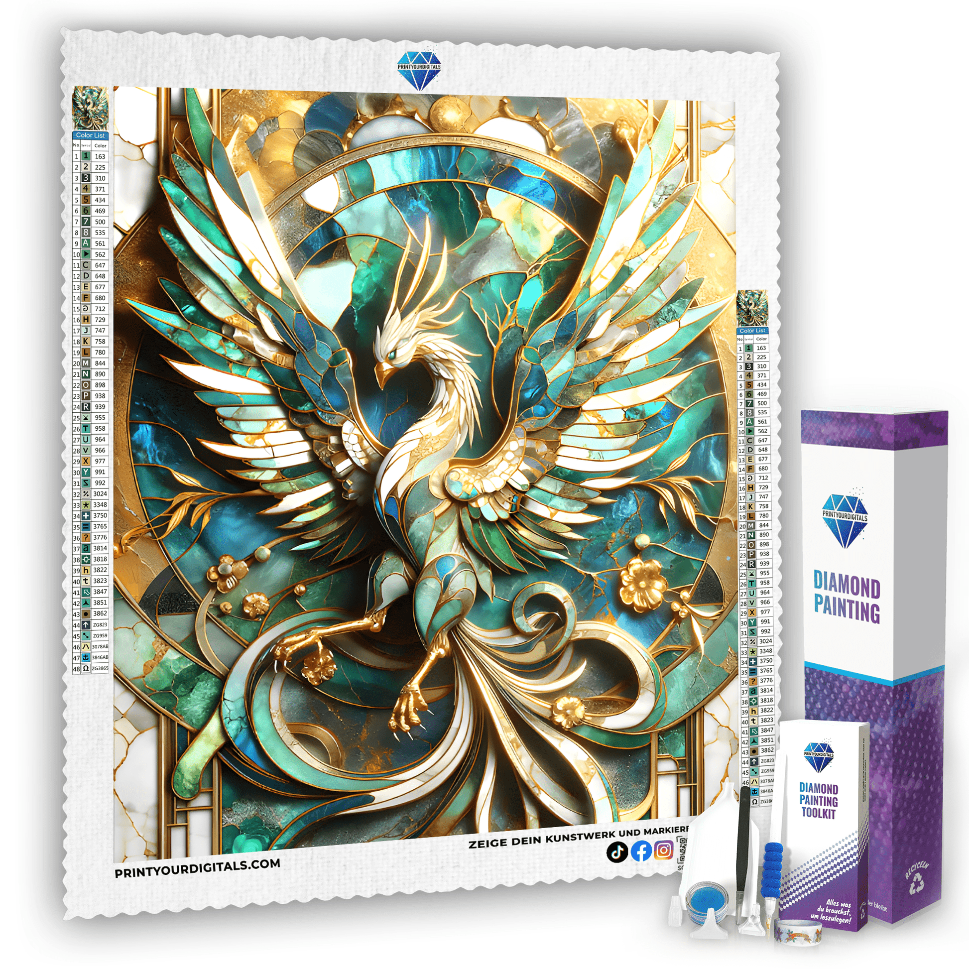 Diamond Painting - Smaragdphönix