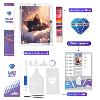 Diamond Painting - Kitten Babykönigin