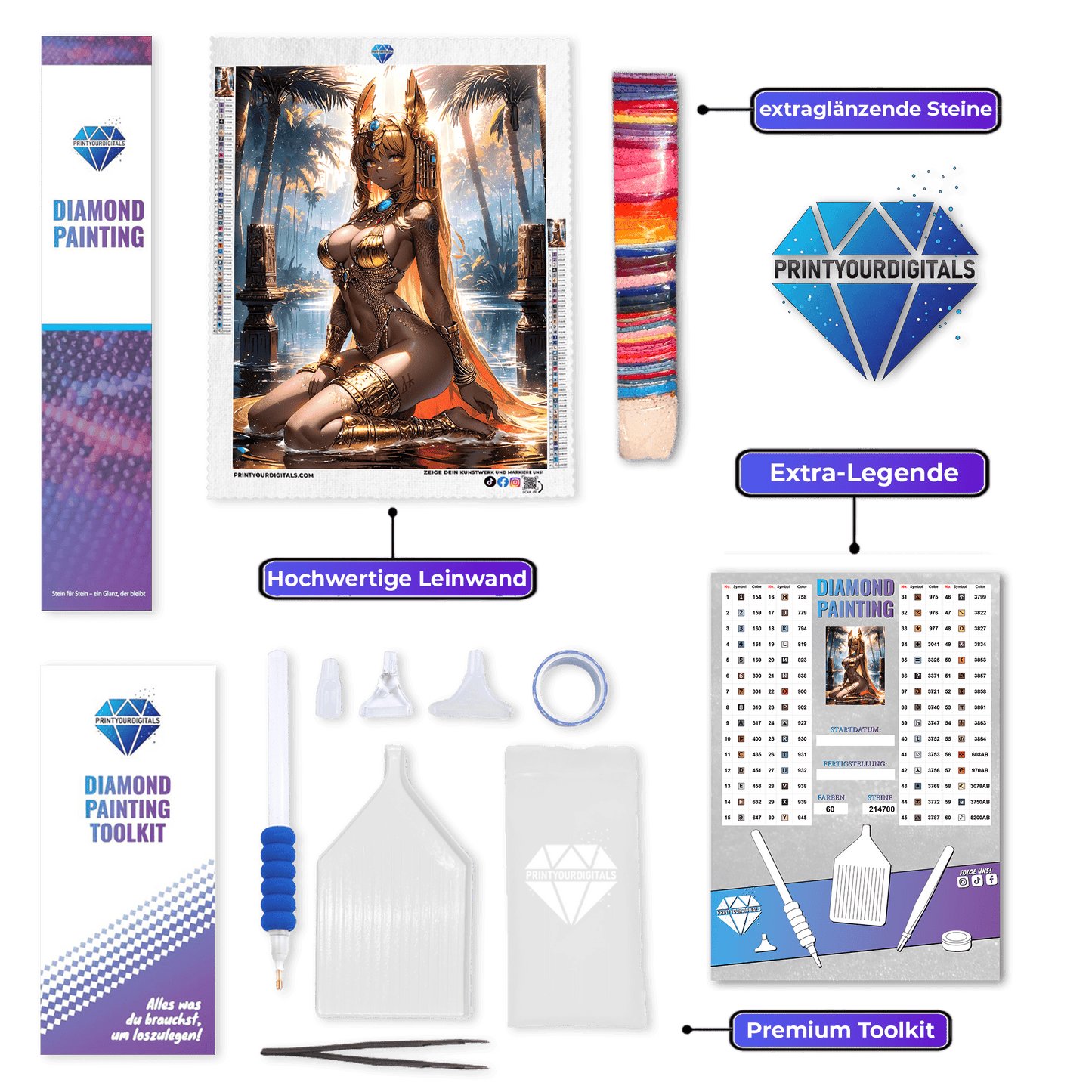 Diamond Painting - Göttin des Nils