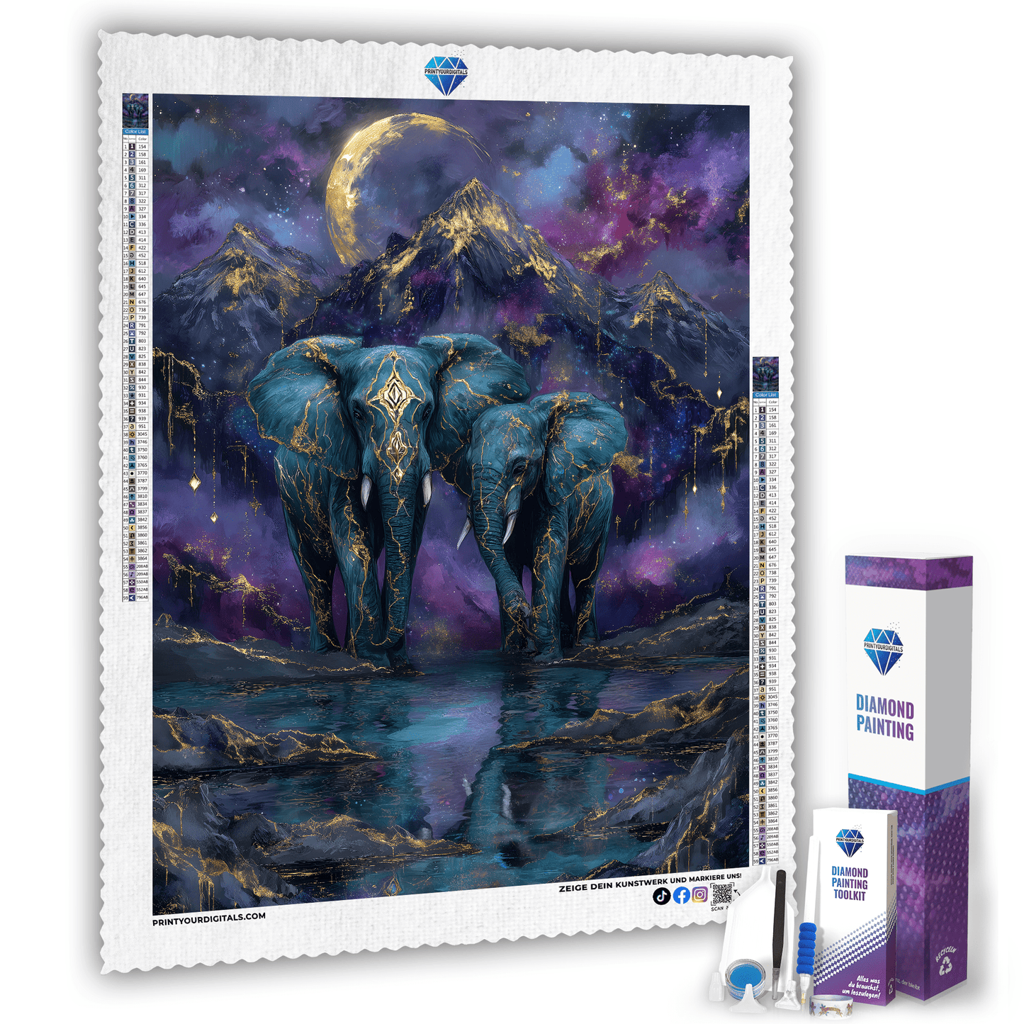 Diamond Painting - Sternen-Elefanten