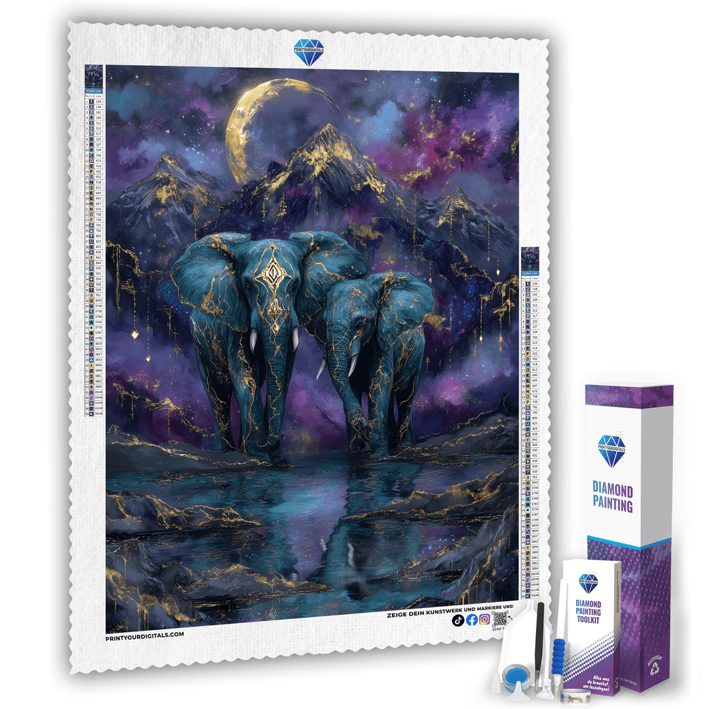 Diamond Painting - Sternen-Elefanten
