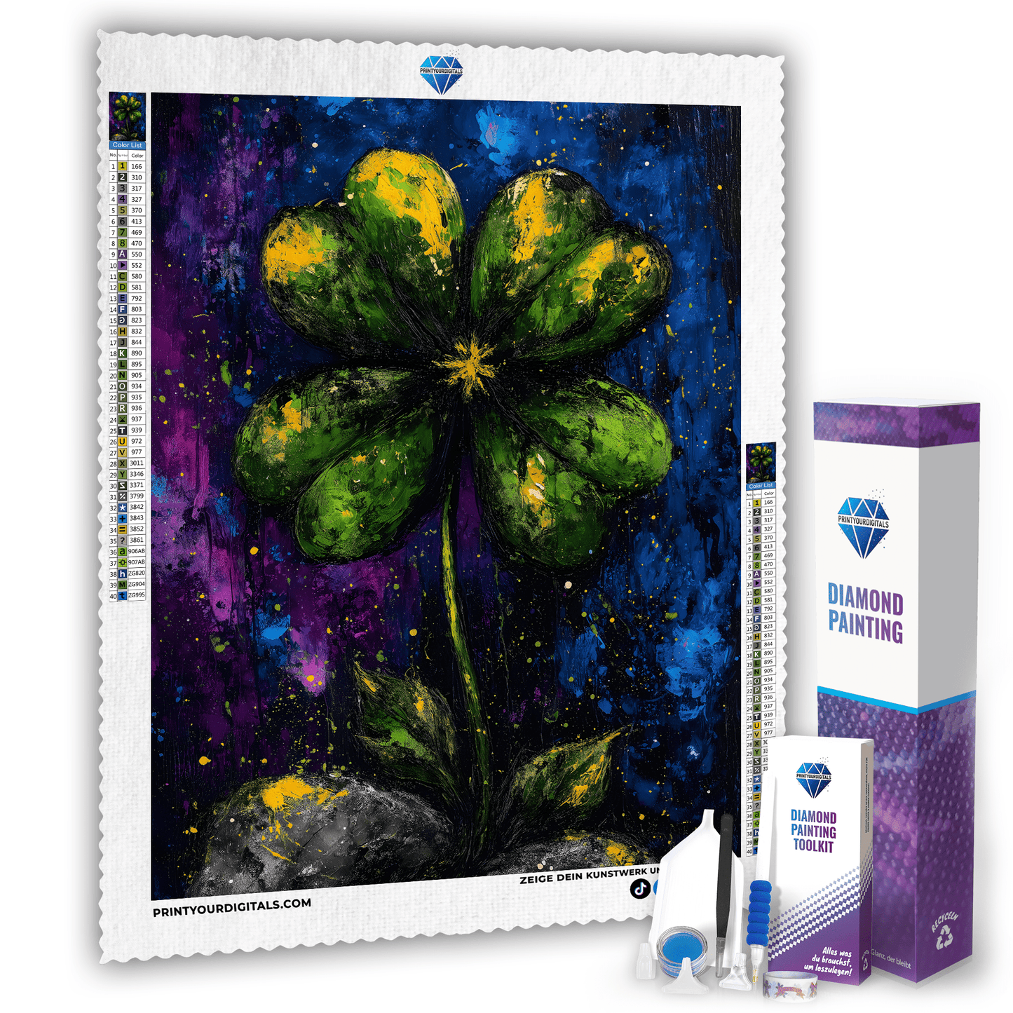 Diamond Painting - Glückskleeblatt