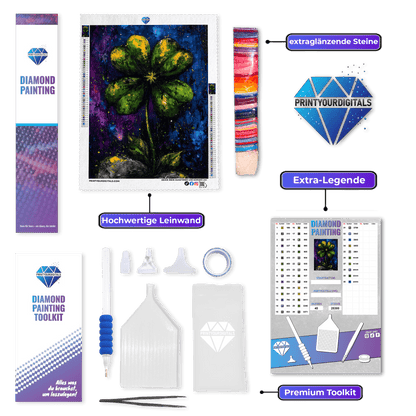 Diamond Painting - Glückskleeblatt