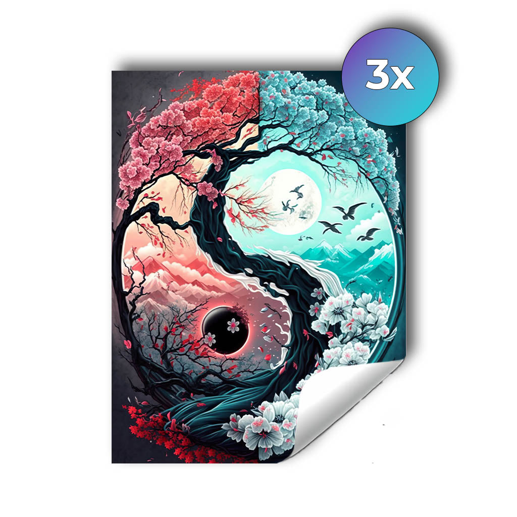 Sticker – Natur Yin und Yang