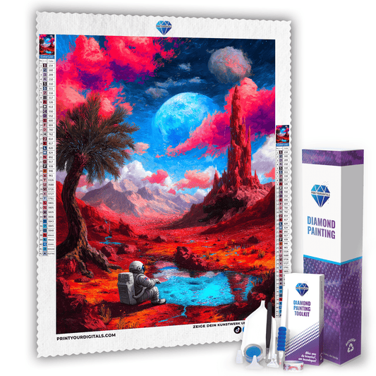 Diamond Painting - Astronaut auf dem Mars