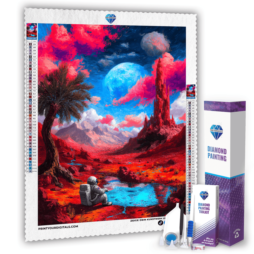 Diamond Painting - Astronaut auf dem Mars